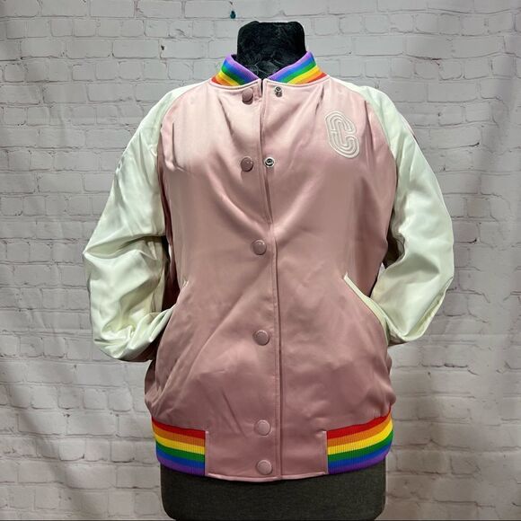 COACH RAINBOW SOUVENIR JACKET limited edition. Celebrating the LGBTQ Medium NWT - Picture 3 of 16